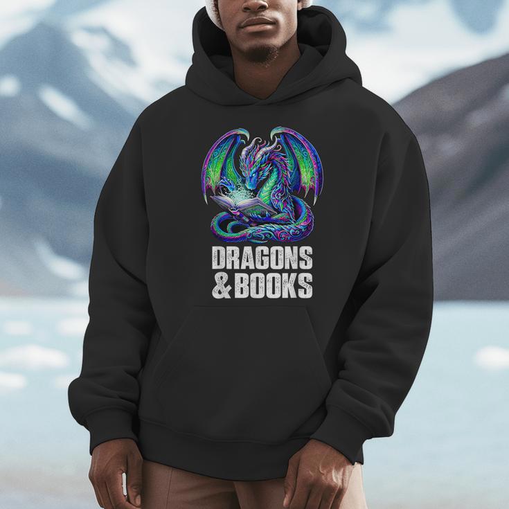 Book Dragons And Books Reading Lover Men Hoodie