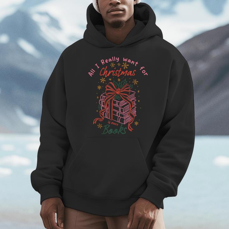 Book Lover All I Really Want For Christmas Is More Books Men Hoodie