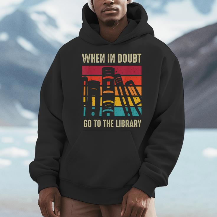 Book Lover When In Doubt Go To The Library Men Hoodie