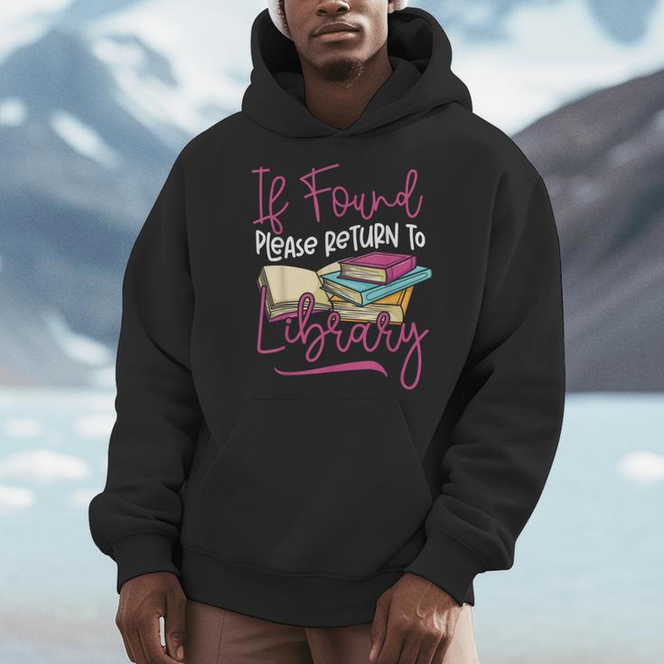 Book Reading If Found Please Return To Library Men Hoodie