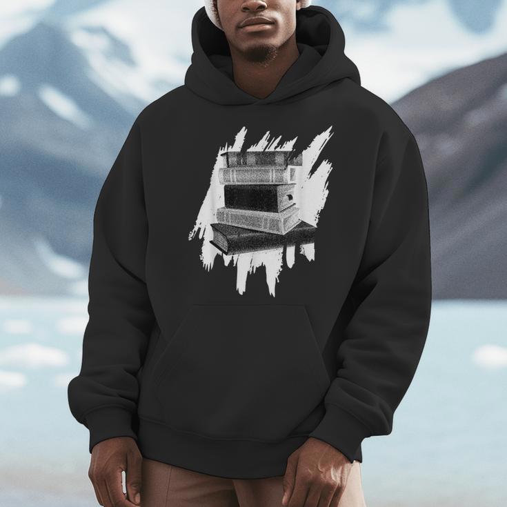 Book Reading Library Books Reader Bookworm Men Hoodie