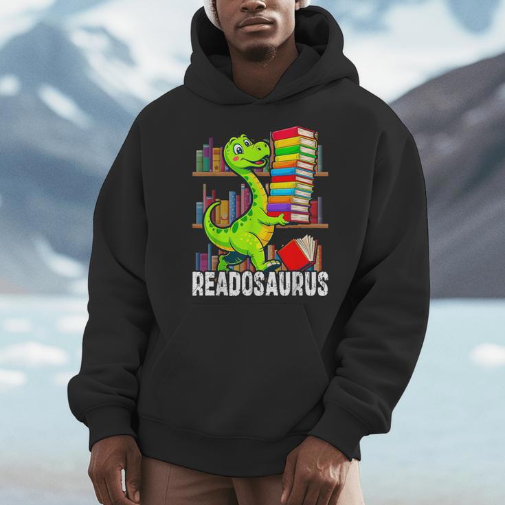 Book Readosaurus Dinosaur Books Library Reading Lovers Men Hoodie