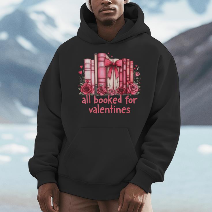 All Booked For Valentines Coquette Bow Book Lover Bookworm Men Hoodie