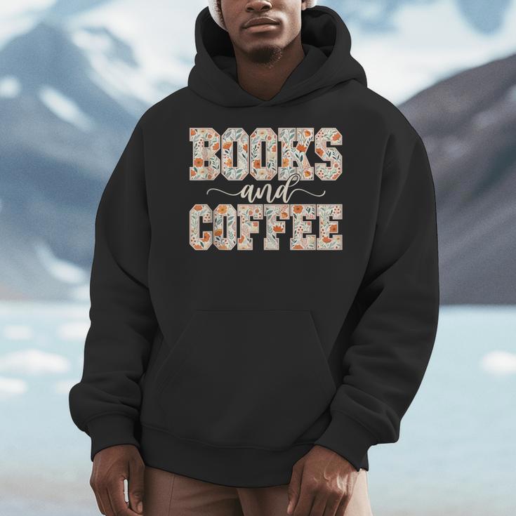 Books & Coffee Floral Men Hoodie Books & Coffee Floral Men Hoodie