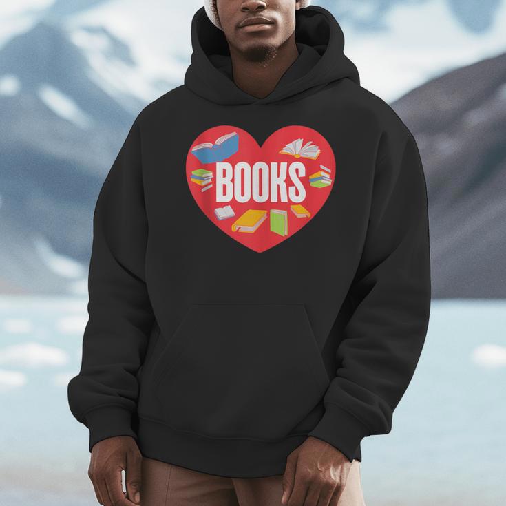 Books Book Reader Bookworm Teacher Valentine's Day Men Hoodie