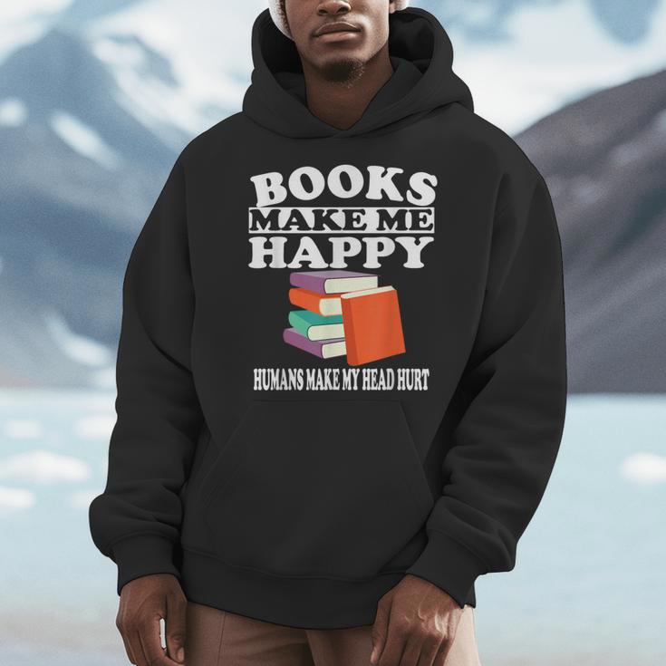 Books Make Me Happy Humans Make My Head Hurt Men Hoodie Books Make Me Happy Humans Make My Head Hurt Men Hoodie