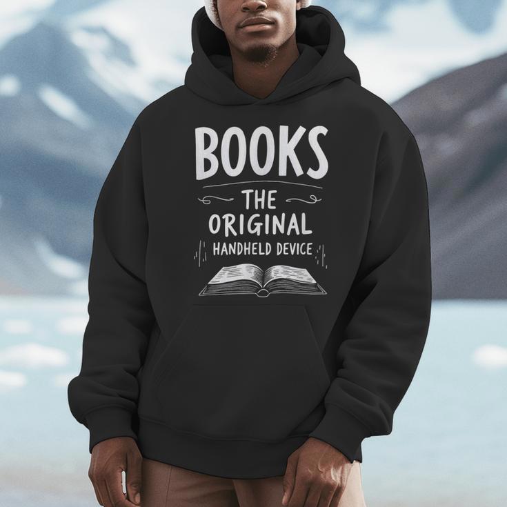 Books The Original Handheld Device Book Reading Men Hoodie