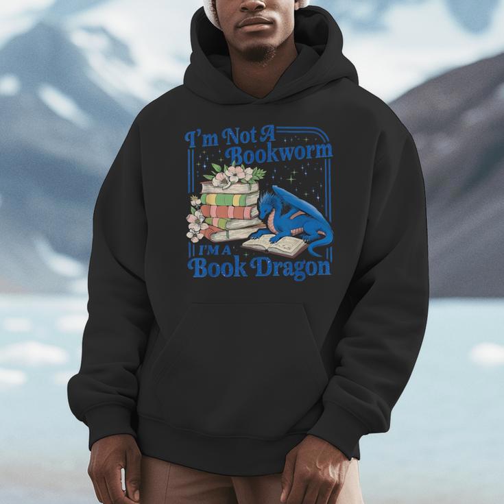 Bookworm I'm A Book Blue Dragon Fantasy Reader Bookish Men Hoodie Bookworm I'm A Book Blue Dragon Fantasy Reader Bookish Men Hoodie