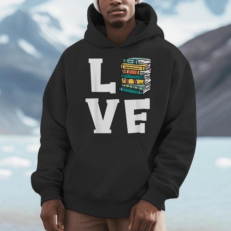Bookworm Love Book Lover Reading Librarian Men Hoodie