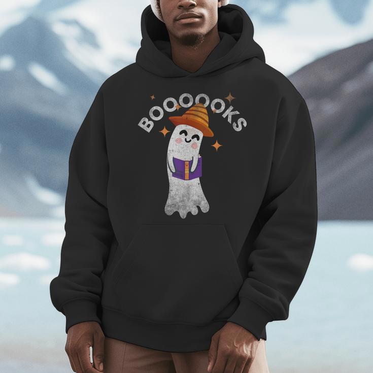 Boooooks Halloween Ghost Reading Book For Teacher & Student For Men Women Kids Men Hoodie Boooooks Halloween Ghost Reading Book For Teacher & Student For Men Women Kids Men Hoodie