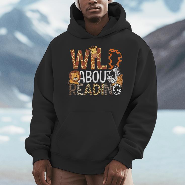 Boys Animal Print Clothes Wild About Reading Cheetah Book Men Hoodie Boys Animal Print Clothes Wild About Reading Cheetah Book Men Hoodie