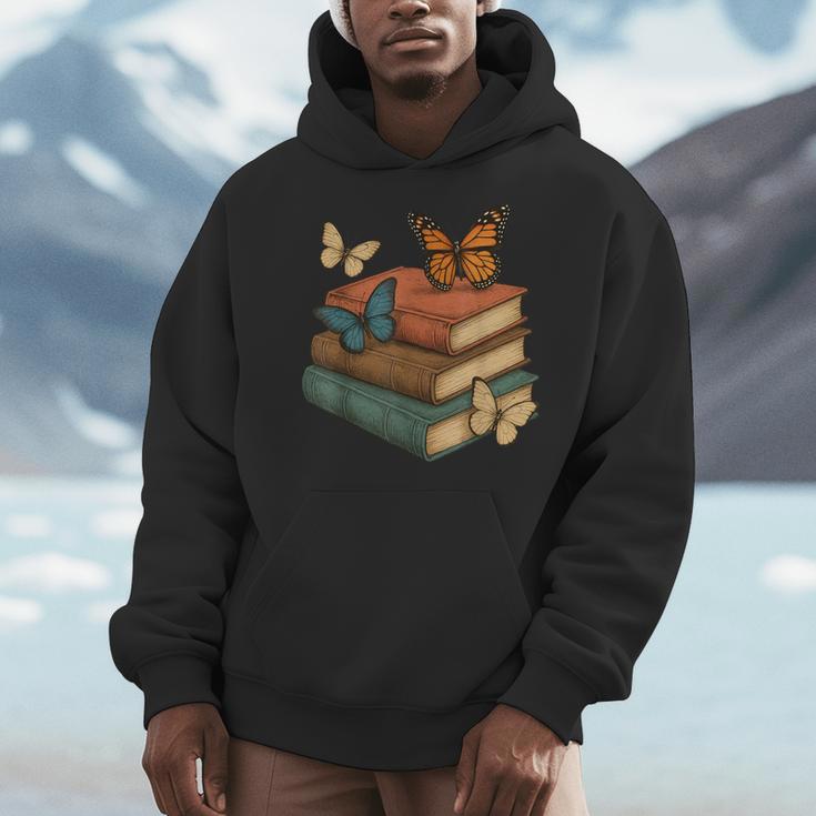 Butterflies And Books Cute Butterfly Men Hoodie Butterflies And Books Cute Butterfly Men Hoodie