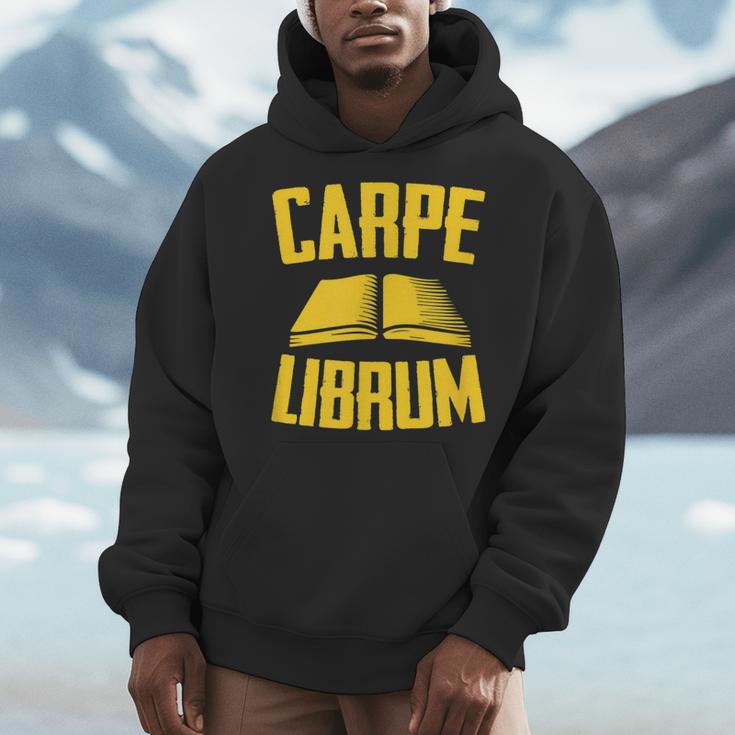 Carpe Librum Latin Language Lover Book Reading LIterary Men Hoodie