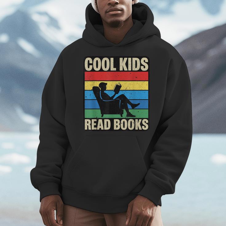 Cool Kids Read Books Retro Reading Vintage Men Hoodie