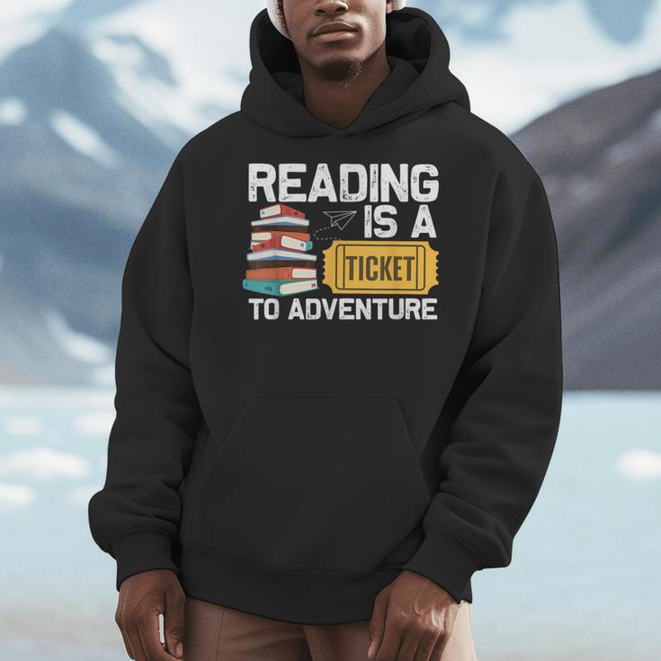 Cool Reading For Men Women Read Books Library Book Lovers Men Hoodie