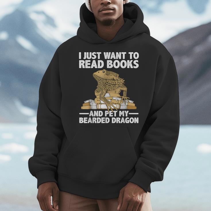 Cute Bearded Dragon For Men Women Zoology Reptile Book Lover Men Hoodie Cute Bearded Dragon For Men Women Zoology Reptile Book Lover Men Hoodie