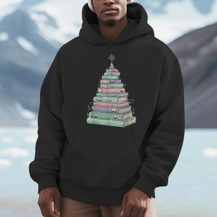 Cute Bookmas Christmas Book Tree Book Lover Teacher Men Hoodie Cute Bookmas Christmas Book Tree Book Lover Teacher Men Hoodie