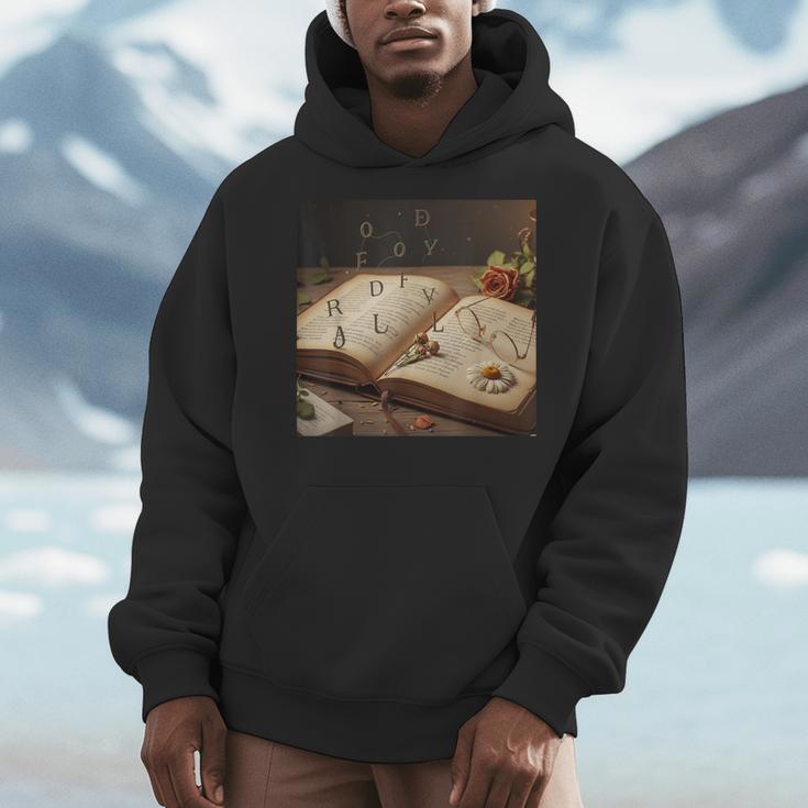 Dark Academia Vintage Book And Floating Letters Graphic Men Hoodie Dark Academia Vintage Book And Floating Letters Graphic Men Hoodie