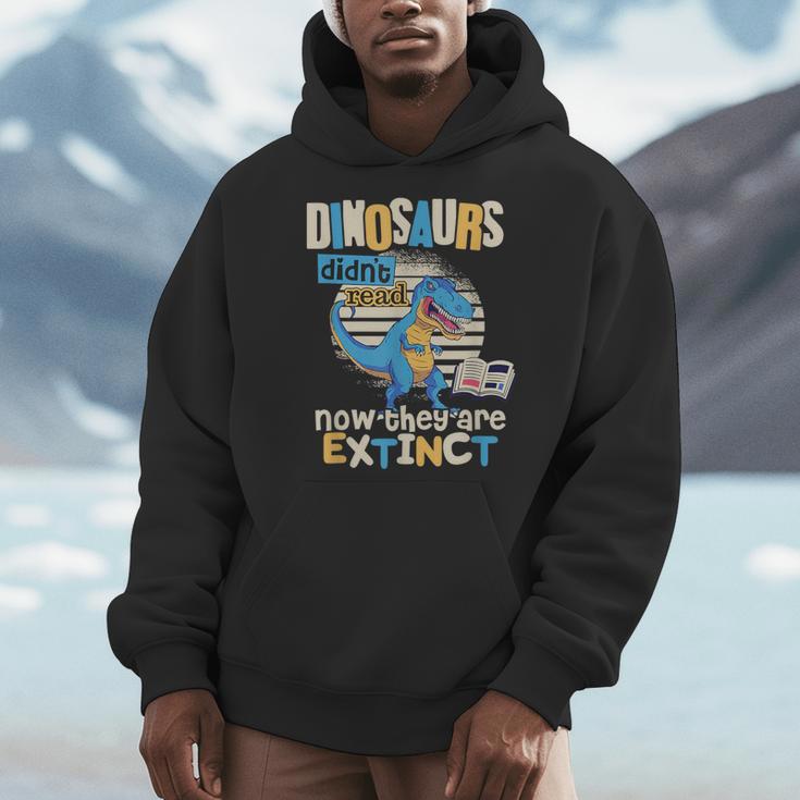 Dinosaurs Didn't Read Shirt Reading Librarian Book Boys Girl Men Hoodie