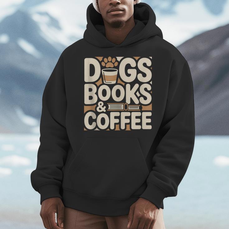 Dogs Books And Coffee Men Hoodie Dogs Books And Coffee Men Hoodie