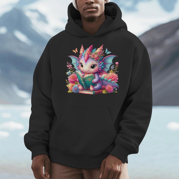 Dragon Book ShirtReading Bookworm Please I'm a Book Dragon Men Hoodie