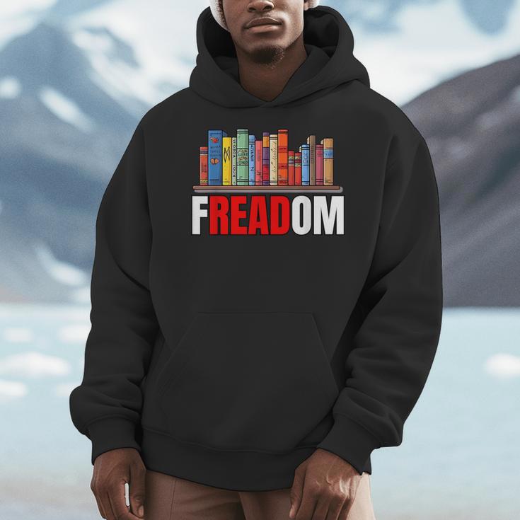 Frea-Dom Anti Ban Books I Read Banned Books Freedom Book Men Hoodie