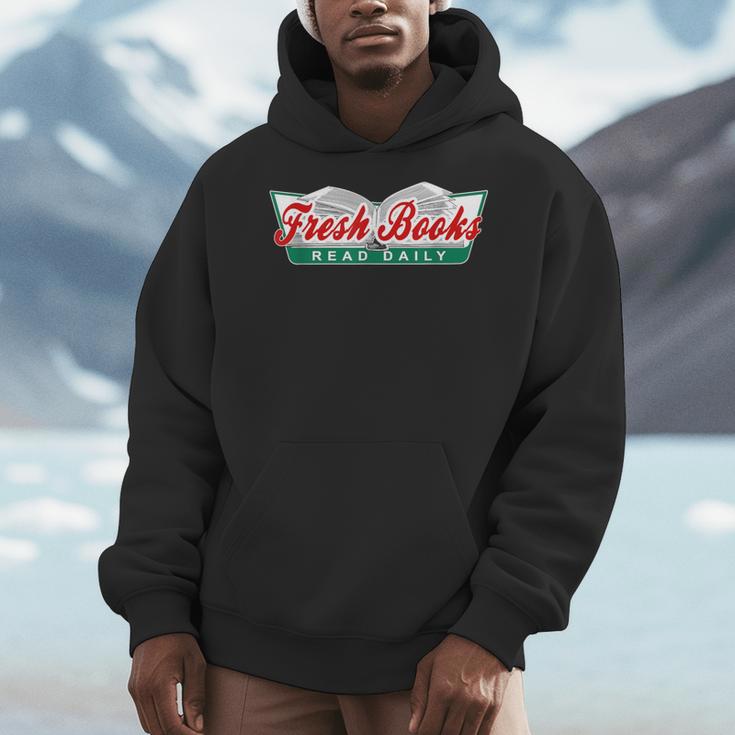 Fresh Books Read Daily Saying Reading And Book Men Hoodie