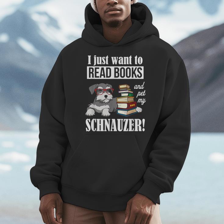 Girls Boys Kids Read Books Miniature Schnauzer Lover Men Hoodie Girls Boys Kids Read Books Miniature Schnauzer Lover Men Hoodie