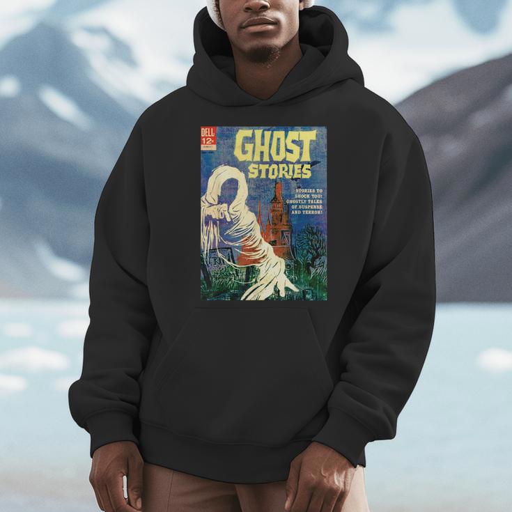 Halloween Horror Vintage Ghost Grim Reaper Comic Book Retro Men Hoodie