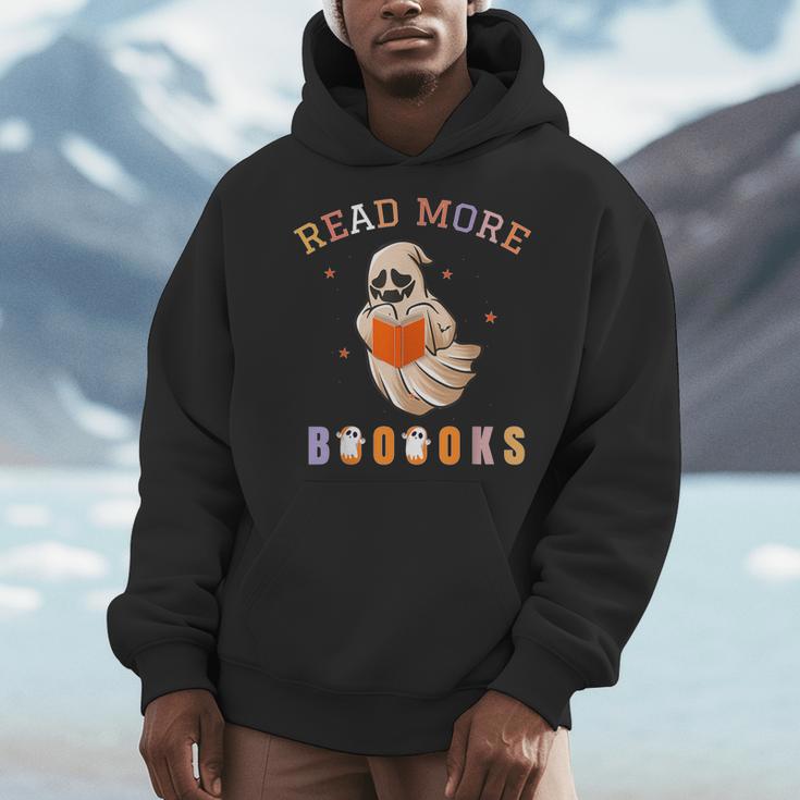 Halloween Read More Books Cute Boo Read a Book Men Hoodie