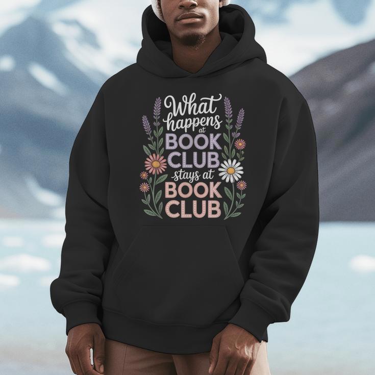 What Happens At Book Club Stays At Book Club Floral Men Hoodie