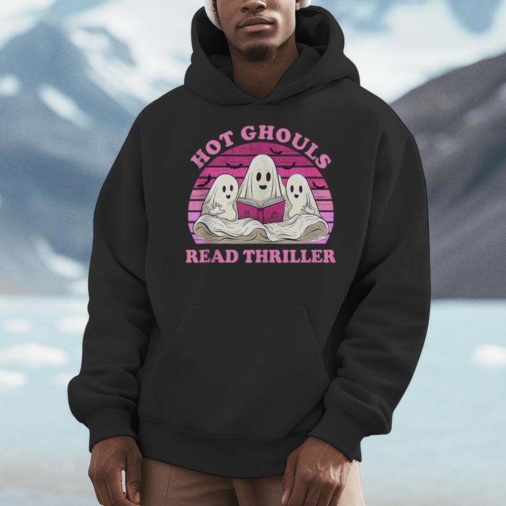 Hot Ghouls Read Thriller Spooky Book Club Reading Lovers Men Hoodie