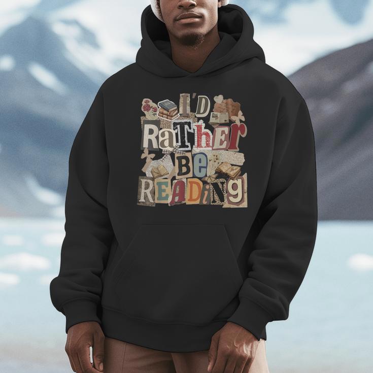 I'd Rather Be Reading Bookworm Cute Book Lover Men Hoodie I'd Rather Be Reading Bookworm Cute Book Lover Men Hoodie