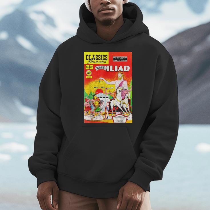 The Iliad Homer Vintage Comic Book Cover Men Hoodie