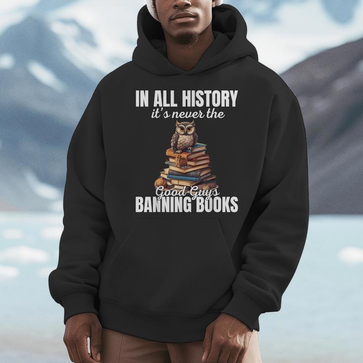 Its Never The Good Guys Banning Books Banned Lover Owl Men Hoodie
