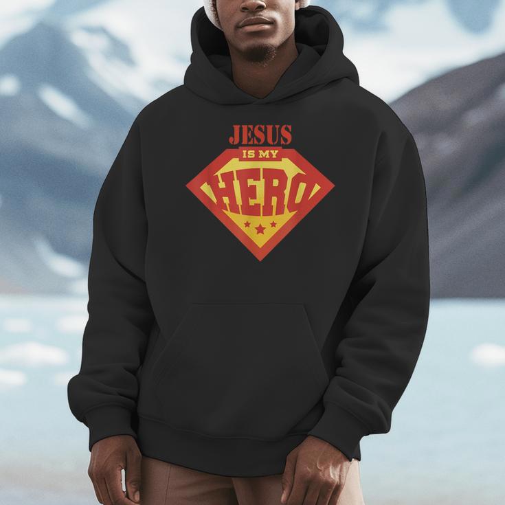 Jesus Is My Superhero Hero Fun Comic Book Men Hoodie Jesus Is My Superhero Hero Fun Comic Book Men Hoodie