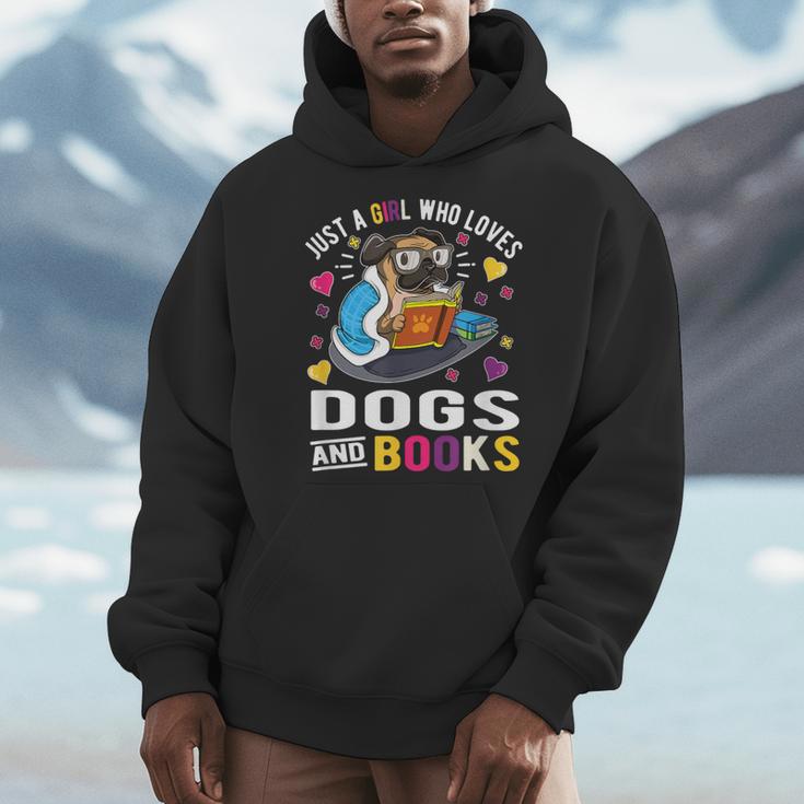 Just A Girl Who Loves Dogs And Books Men Hoodie