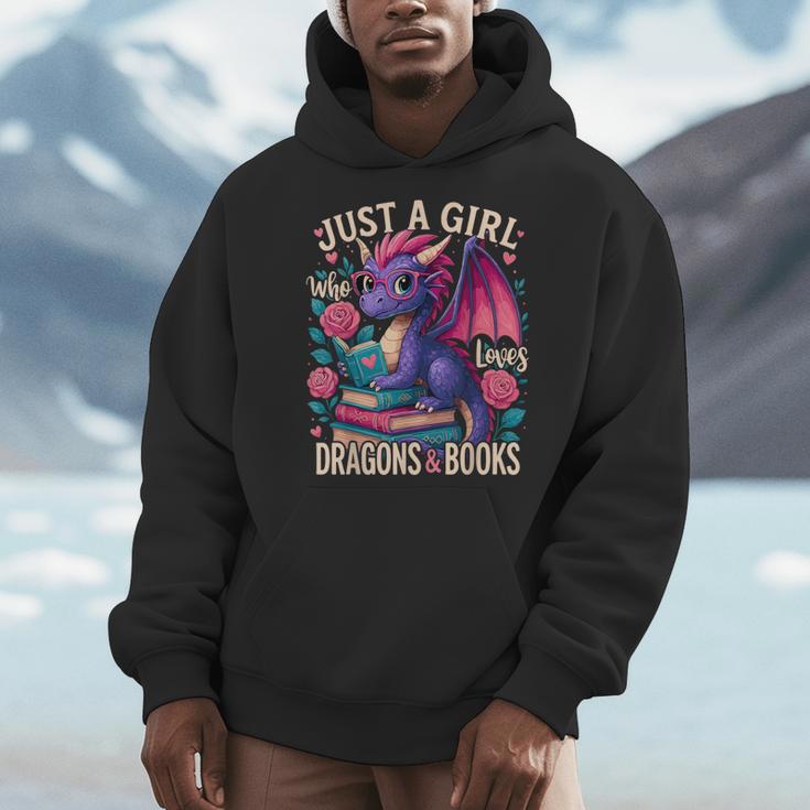 Just a Girl Who Loves Dragons And Books Dragon Men Hoodie