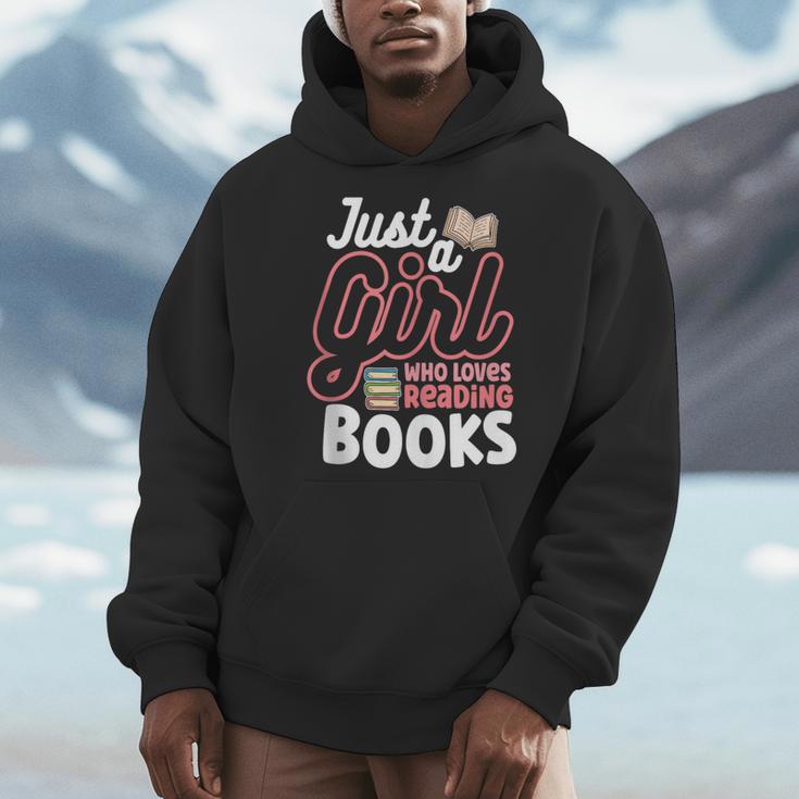 Just A Girl Who Loves Reading Books Book Nerd Librarian Men Hoodie