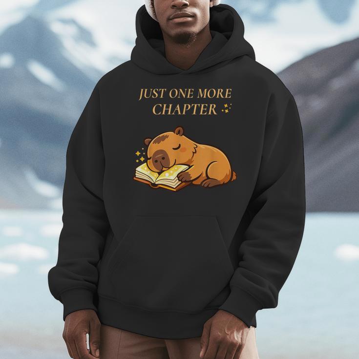 Just One More Chapter Capybara With Book Men Hoodie