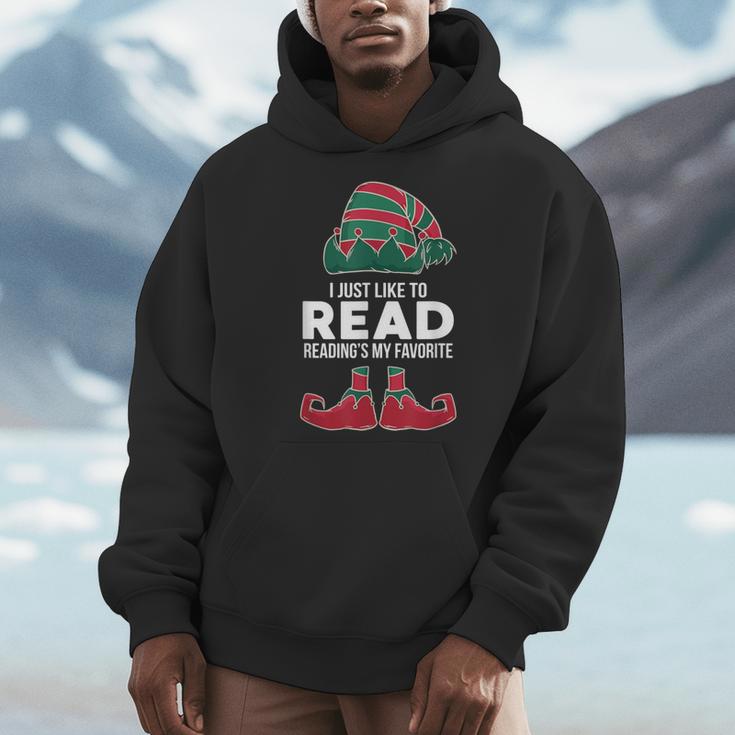 I Just Like To Read Reading's My Favorite Xmas Book Club Fan Men Hoodie