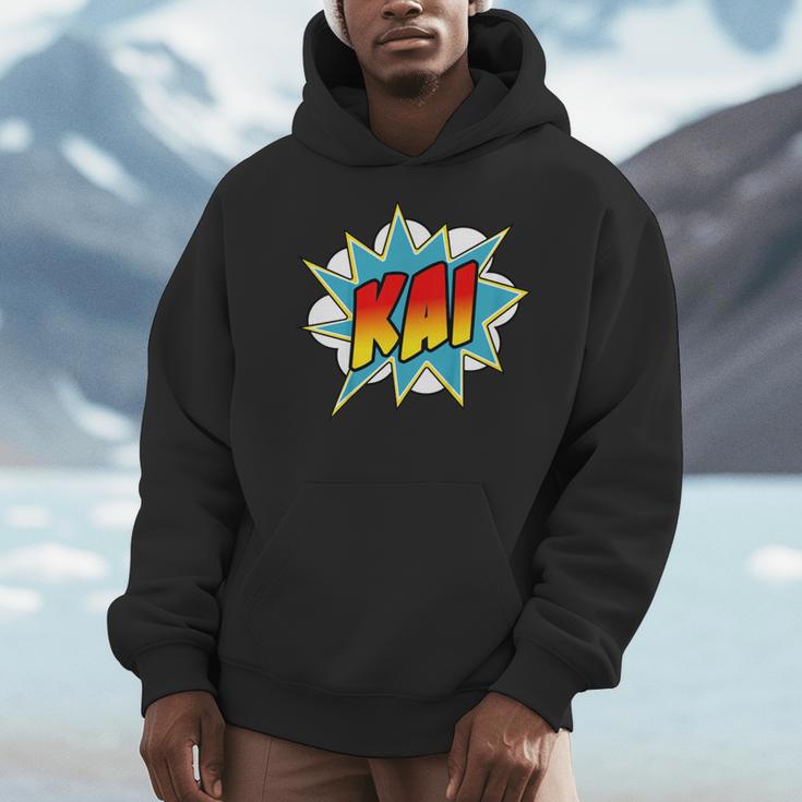 Kids Boys Kai Name Personalized Comic Book Superhero Men Hoodie Kids Boys Kai Name Personalized Comic Book Superhero Men Hoodie