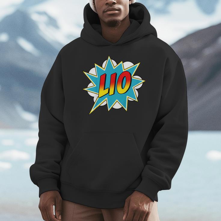 Kids Boys Lio Name Comic Book Superhero Men Hoodie