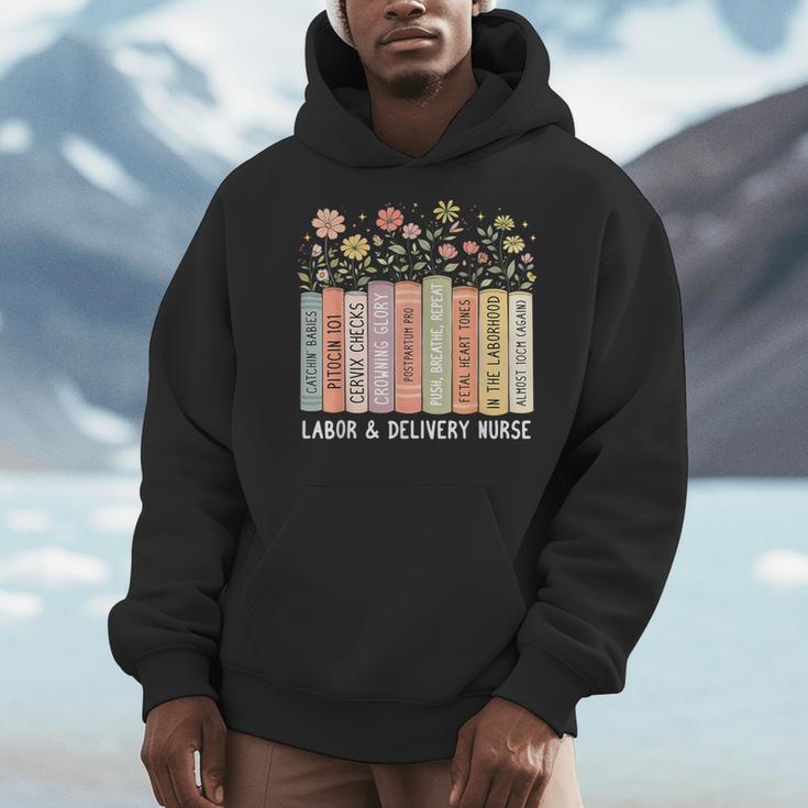Labor And Delivery Nurse Book Wildflower Mother Baby Nursing Men Hoodie Labor And Delivery Nurse Book Wildflower Mother Baby Nursing Men Hoodie