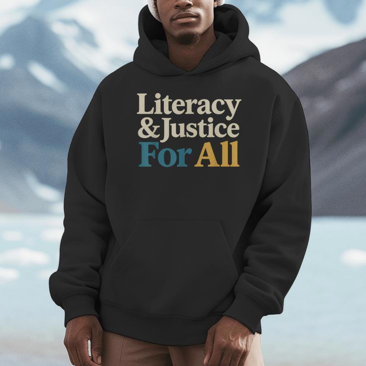 Literacy Justice For All Stop Book Banning Protect Librarian Men Hoodie Literacy Justice For All Stop Book Banning Protect Librarian Men Hoodie