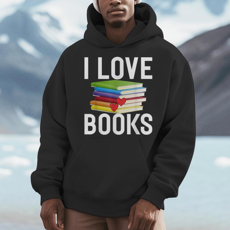I Love Books Librarian Men Hoodie