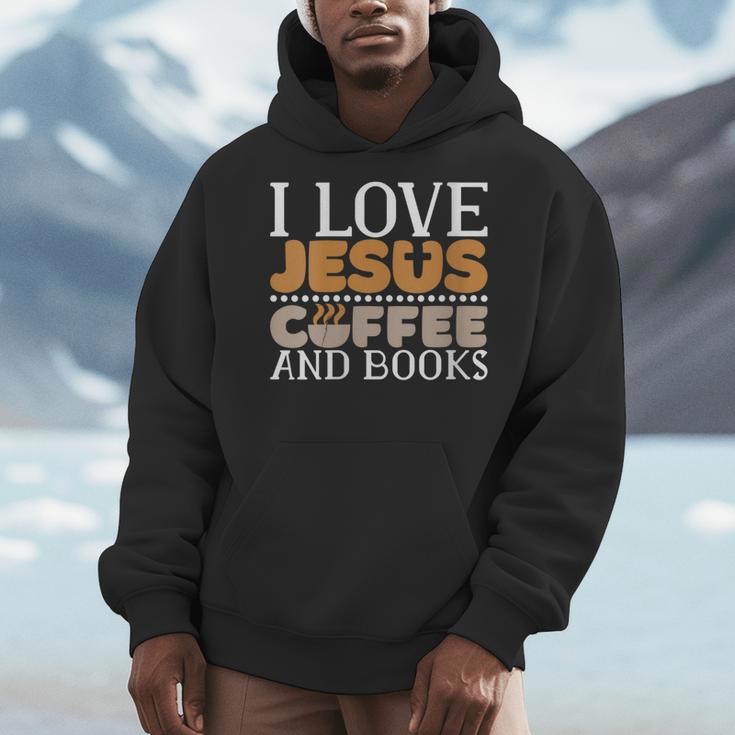 I Love Jesus Coffee And Books Jesus Is King Christ God Men Hoodie I Love Jesus Coffee And Books Jesus Is King Christ God Men Hoodie