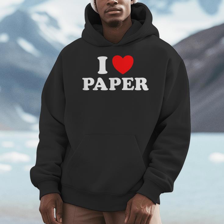 I Love Paper Page Book Drawing Handmade Art Craft News Men Hoodie