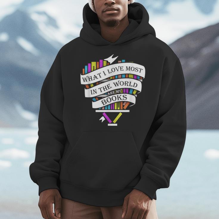 What I Love Most In The World Are My Books Librarian Men Hoodie