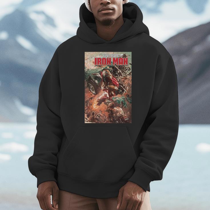 Marvel Comixology Iron Man Stark Realities Comic Book Cover Men Hoodie